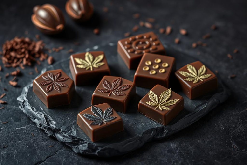 Chocolats artisanaux infusés au cannabis avec différents ratios de cannabinoïdes pour 2025