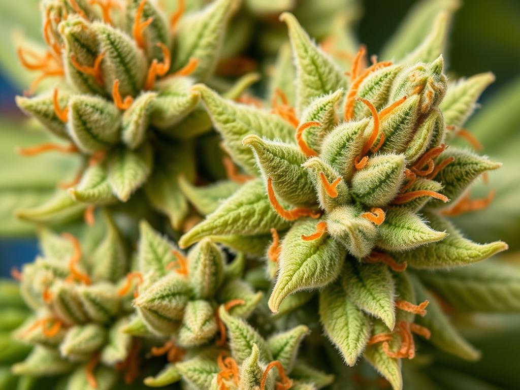Fleurs de Jack Herer montrant leur structure aérée et leur forte production de résine