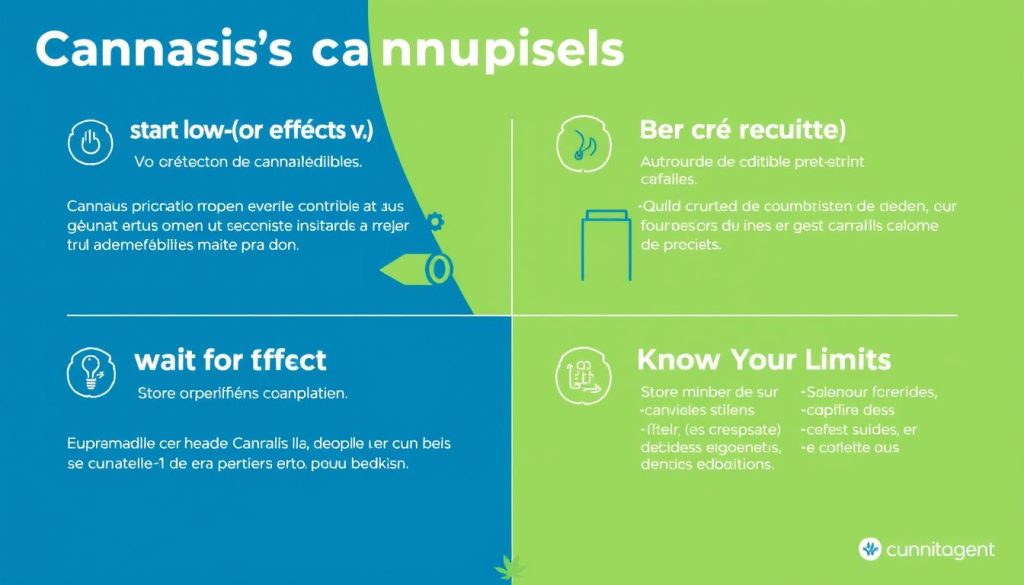 Infographie sur la consommation responsable des edibles au cannabis 2025