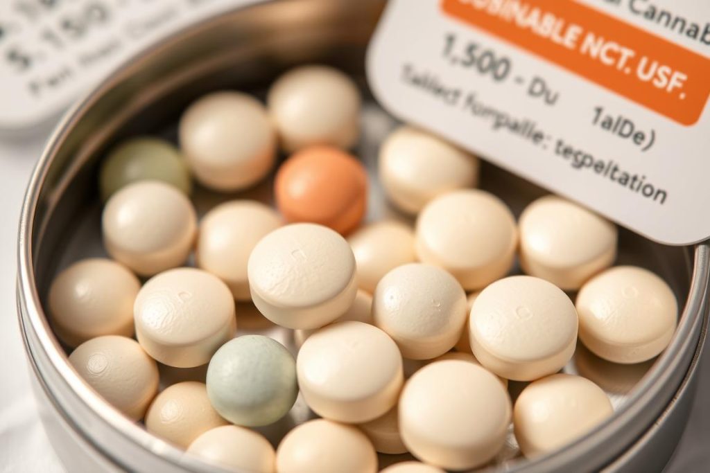 Pastilles sublinguales à dissolution rapide avec différents cannabinoïdes, edibles au cannabis 2025